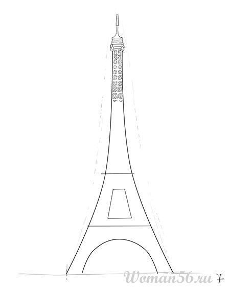 Detail Cara Menggambar Menara Eiffel Dengan Pensil Nomer 20