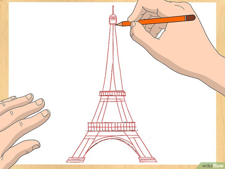 Detail Cara Menggambar Menara Eiffel Dengan Pensil Nomer 21