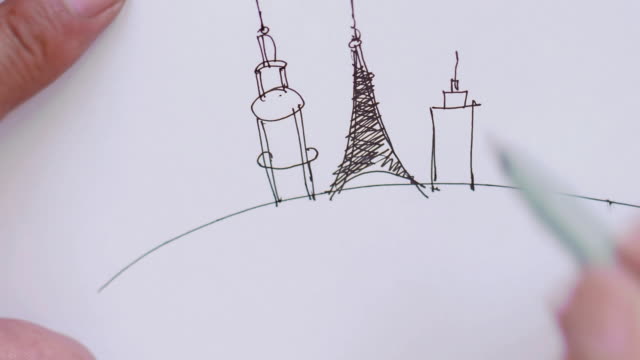Detail Cara Menggambar Menara Eiffel Dengan Pensil Nomer 31
