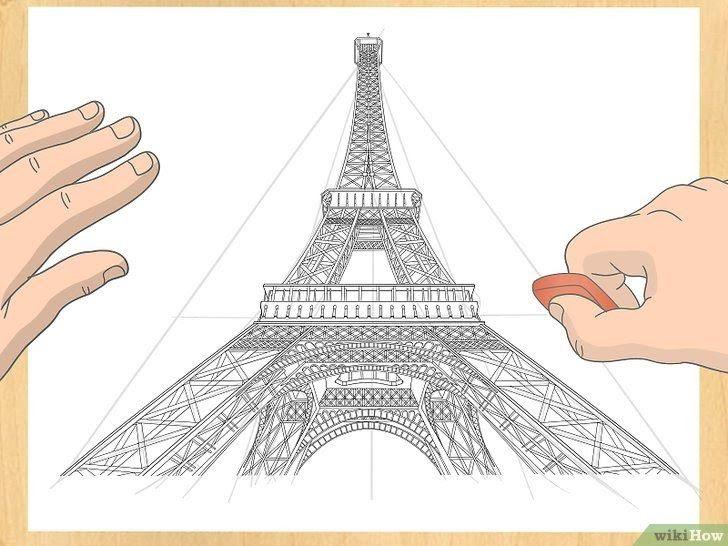 Detail Cara Menggambar Menara Eiffel Dengan Pensil Nomer 42