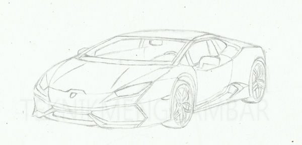 Detail Cara Menggambar Mobil Lamborghini Dengan Pensil Nomer 15