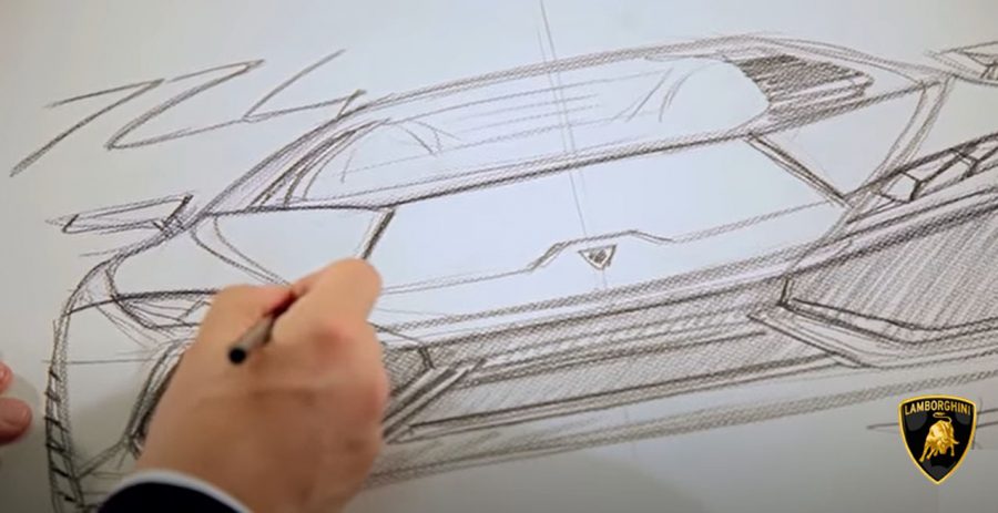 Detail Cara Menggambar Mobil Lamborghini Dengan Pensil Nomer 22