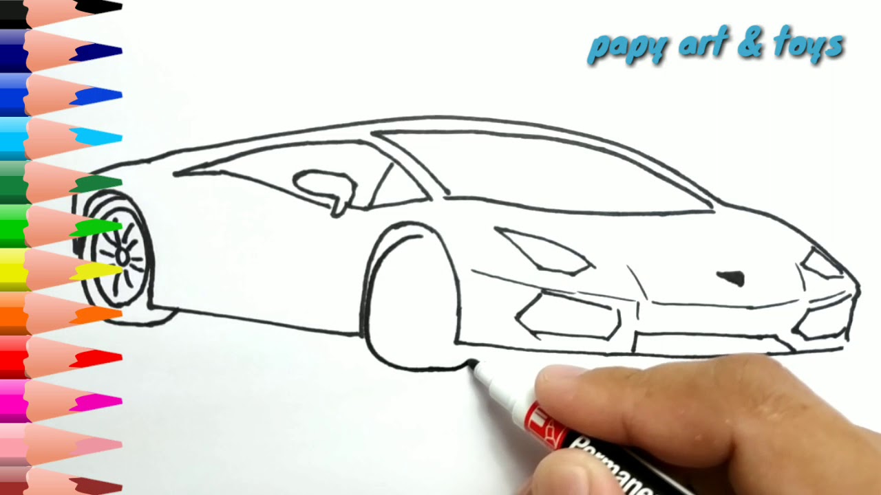 Detail Cara Menggambar Mobil Lamborghini Dengan Pensil Nomer 55