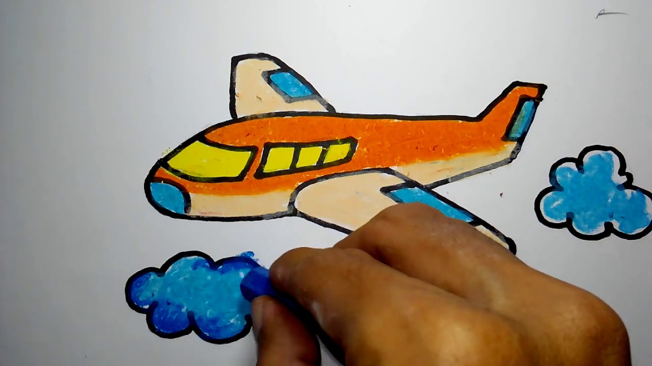 Detail Cara Menggambar Pesawat Untuk Anak Tk Nomer 5