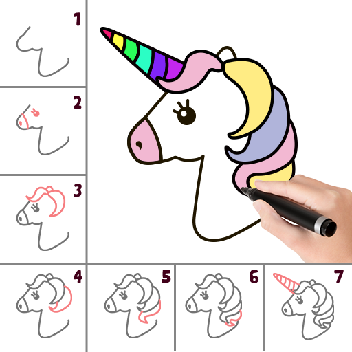 Detail Cara Menggambar Unicorn Dengan Mudah Nomer 4