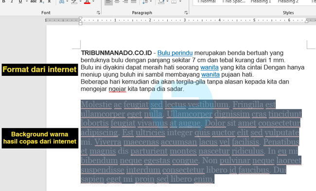 Detail Cara Menghilangkan Background Warna Pada Tulisan Di Word Nomer 20