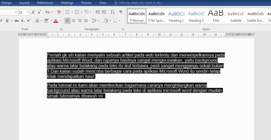 Detail Cara Menghilangkan Warna Background Pada Ms Word Nomer 5