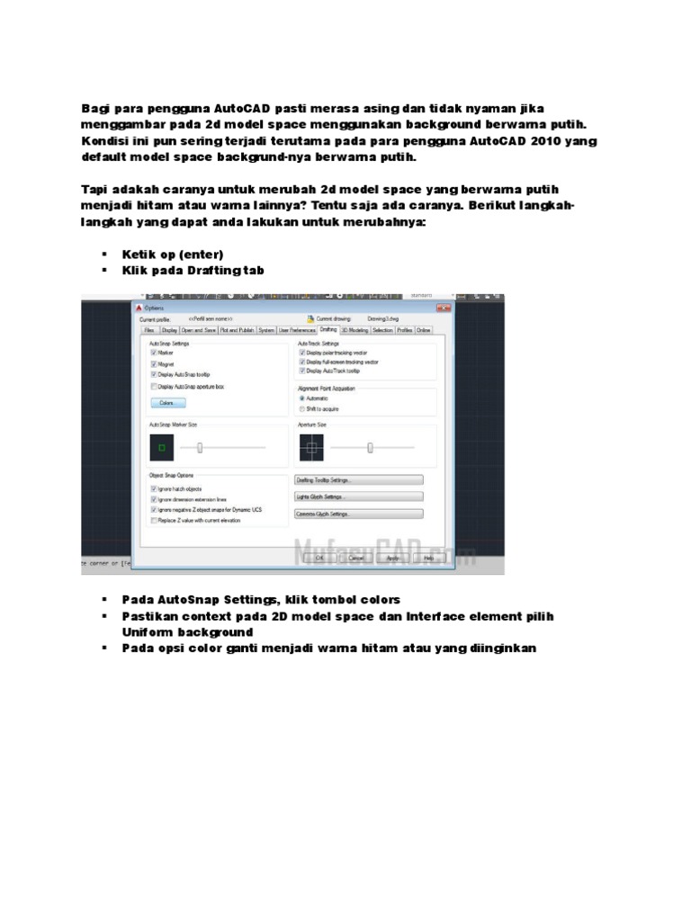 Detail Cara Merubah Background Autocad 2010 Nomer 33