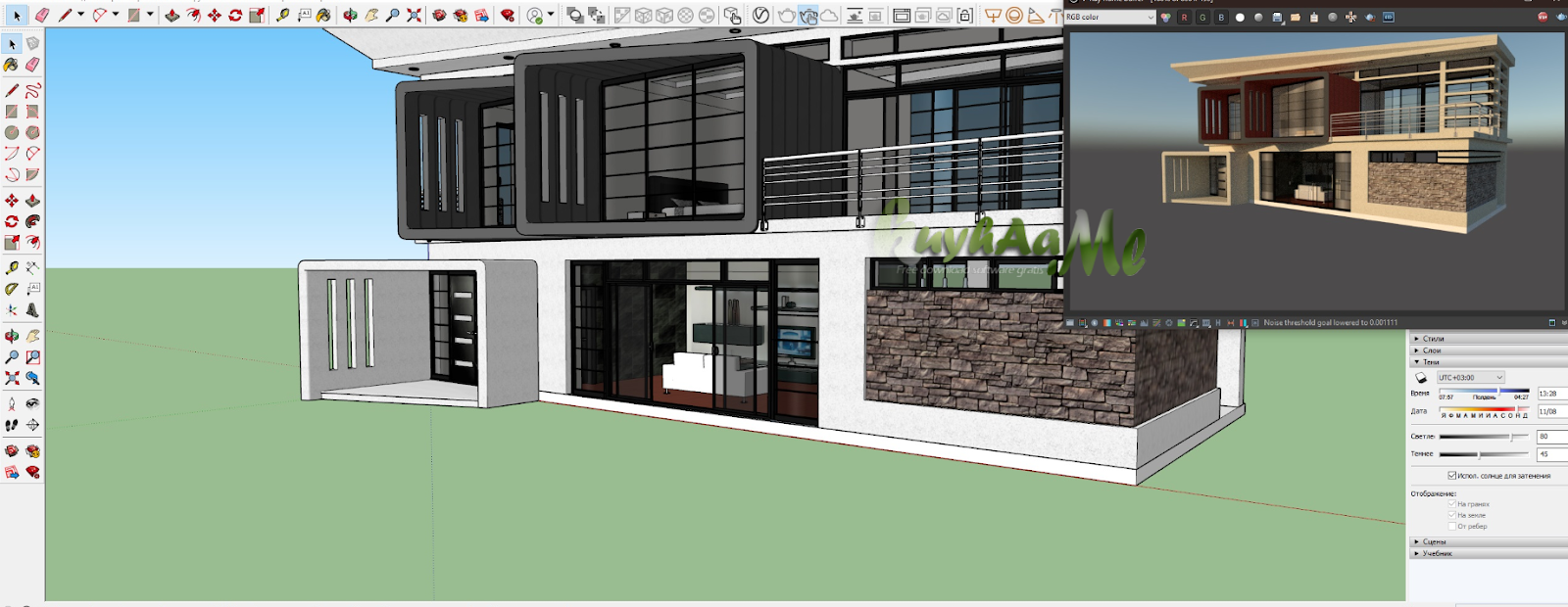 Detail Cara Render Sketchup 2016 Tanpa Vray Nomer 54