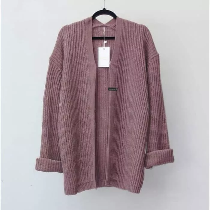 Detail Cardigan Rajut Panjang Nomer 18