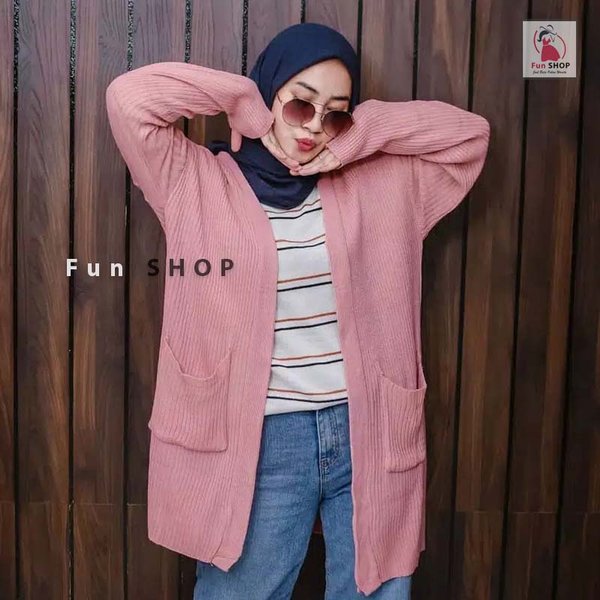 Detail Cardigan Rajut Panjang Nomer 19