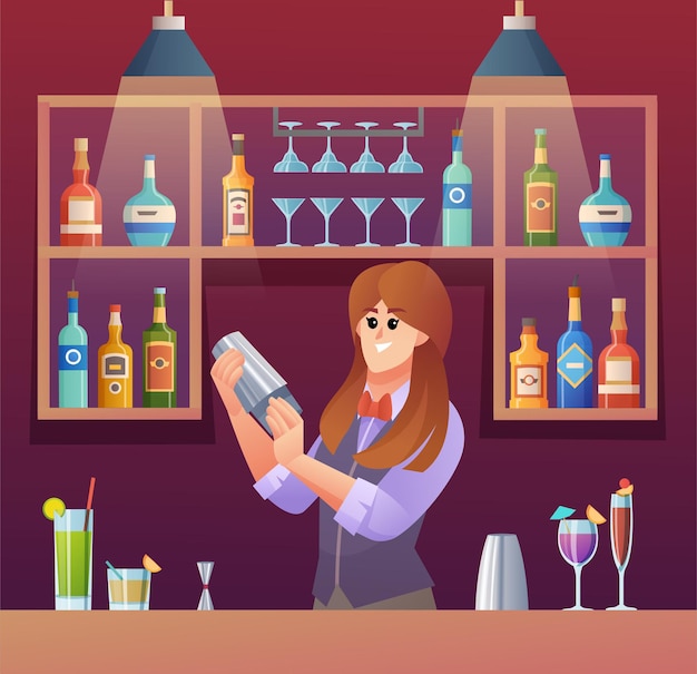 Detail Cartoon Bartender Pictures Nomer 21