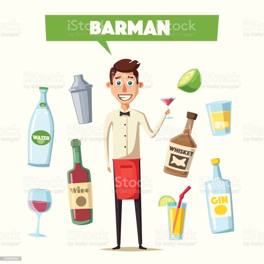 Detail Cartoon Bartender Pictures Nomer 46