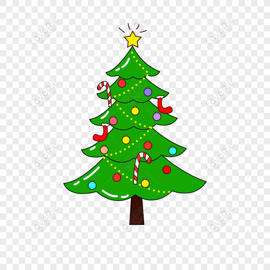 Detail Cartoon Christmas Tree Png Nomer 15