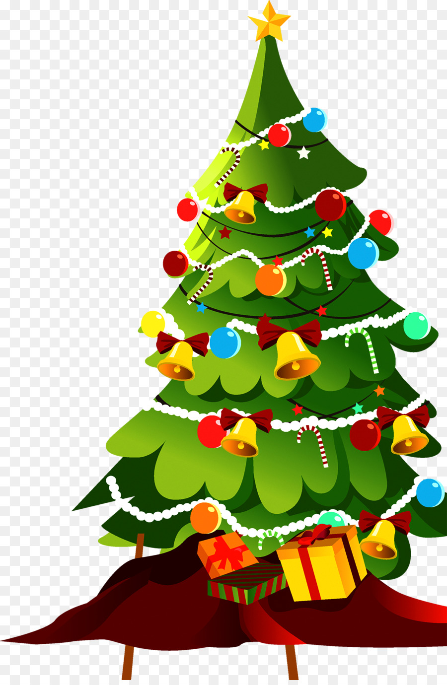 Detail Cartoon Christmas Tree Png Nomer 17