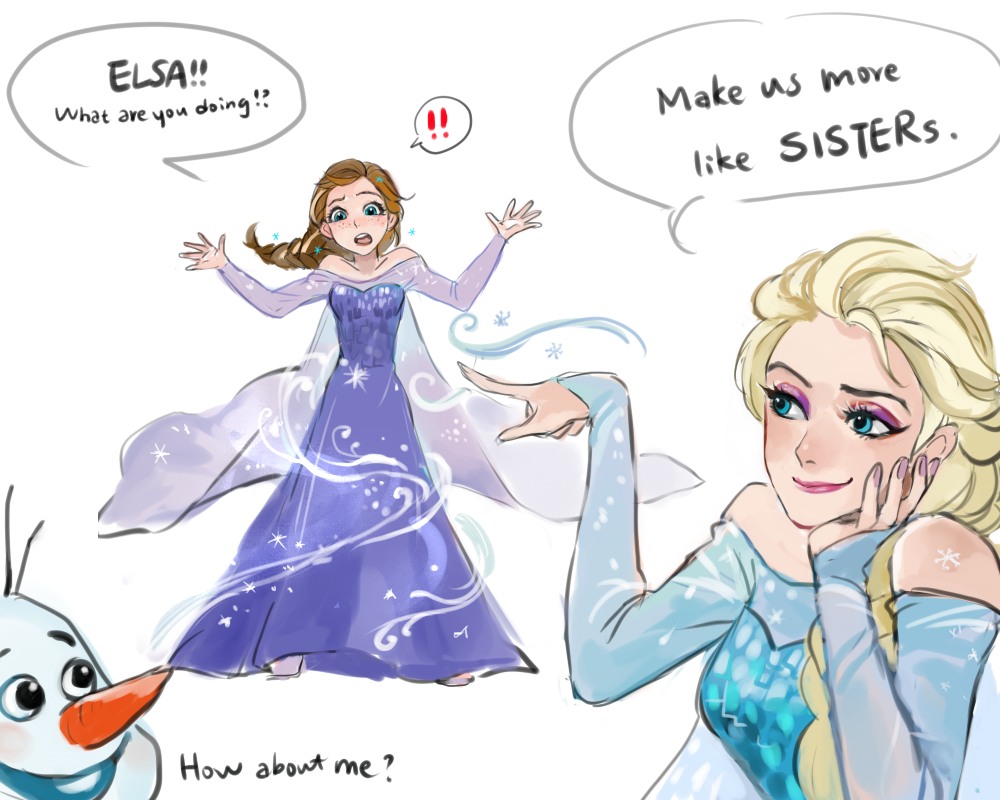 Detail Cartoon Elsa And Anna Nomer 49