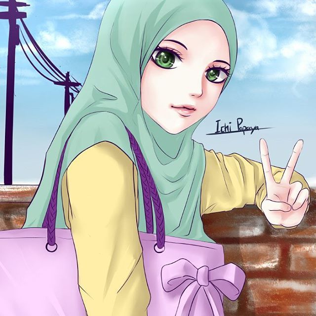 Detail Cartoon Perempuan Muslimah Nomer 19