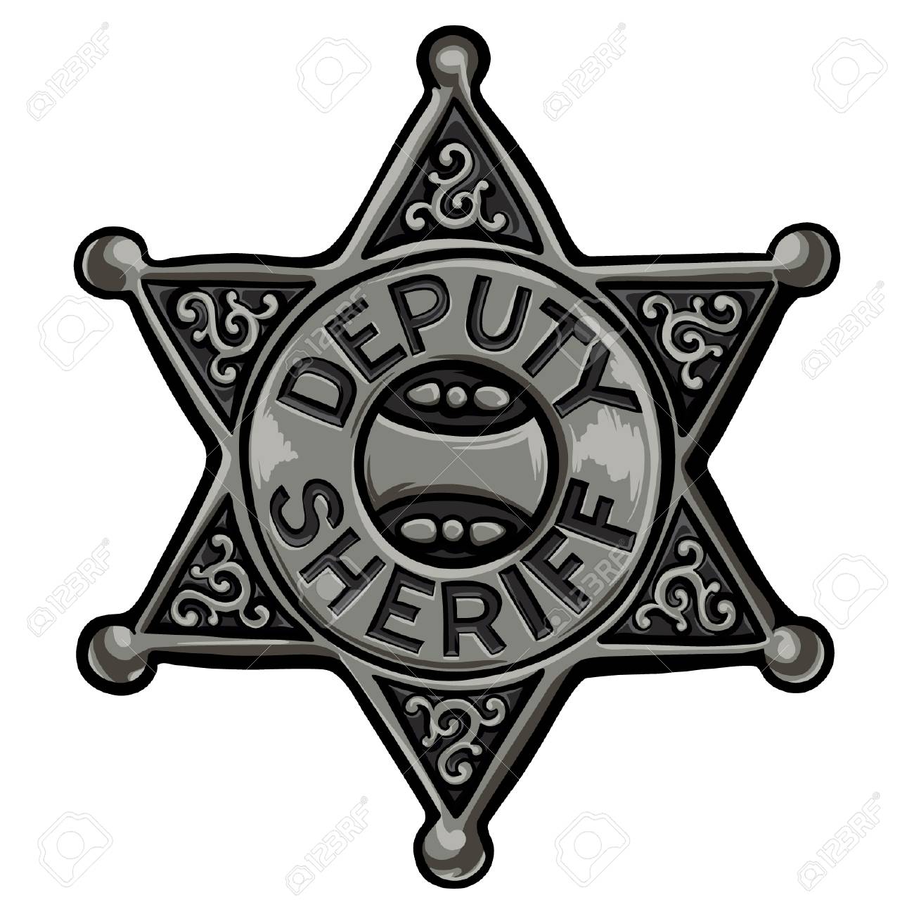 Detail Cartoon Sheriff Badge Nomer 22
