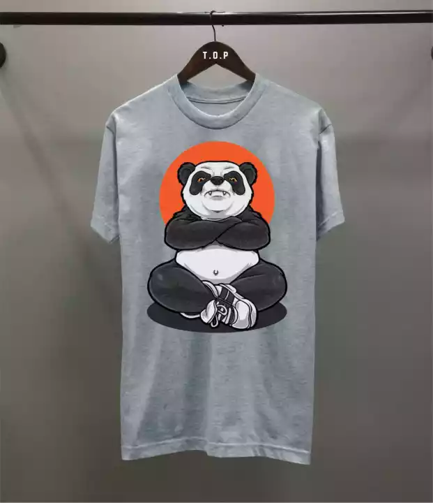 Detail Casual Outfit Pria Kaos Gambar Panda Nomer 18
