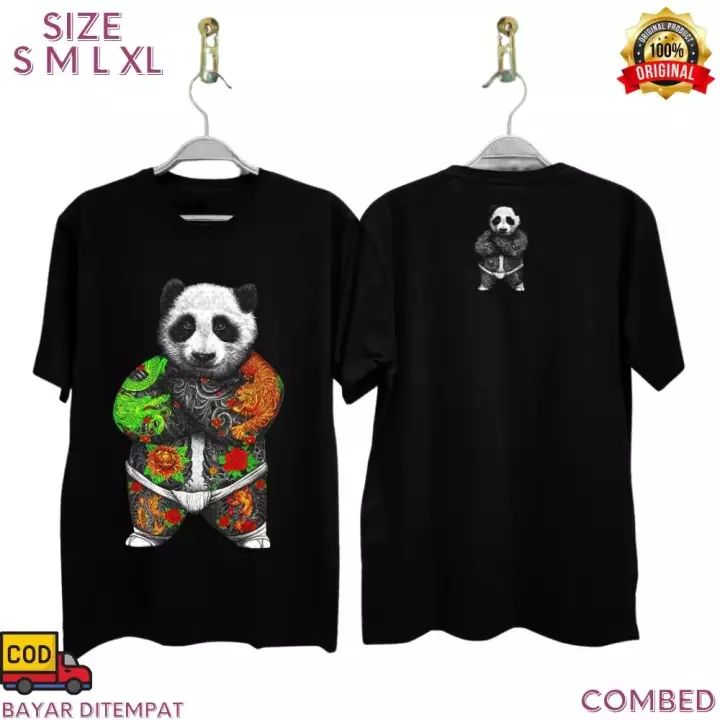 Detail Casual Outfit Pria Kaos Gambar Panda Nomer 7