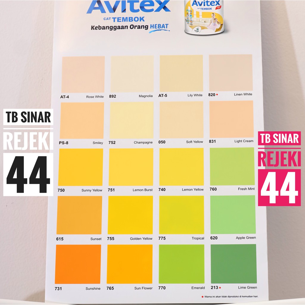 Detail Cat Avitex Warna Nomer 11