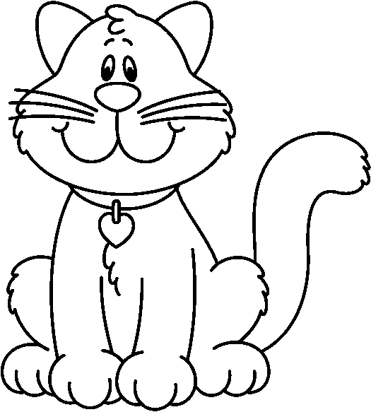 Detail Cat Clip Art Black And White Nomer 8