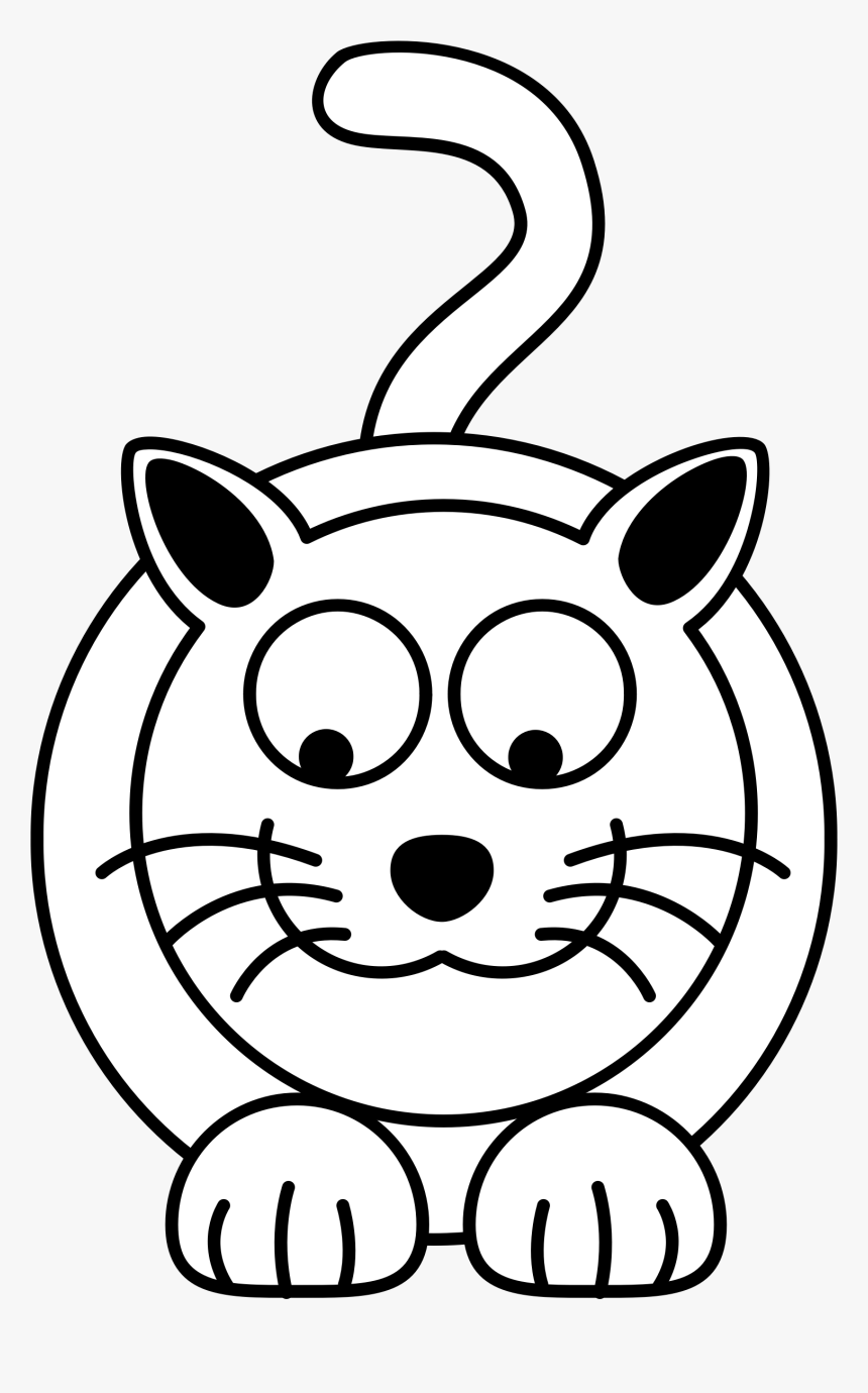 Detail Cat Clip Art Black And White Nomer 37