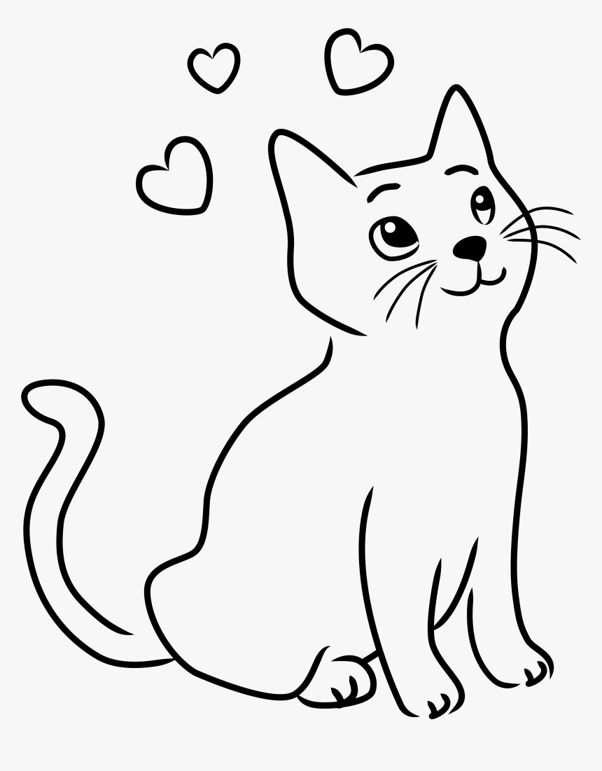 Detail Cat Clip Art Black And White Nomer 7