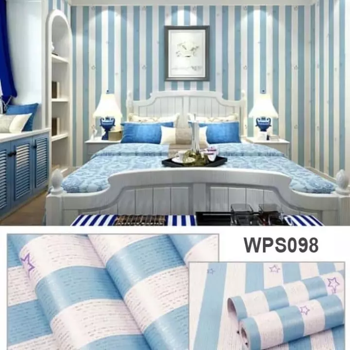 Detail Cat Dinding Biru Putih Nomer 32