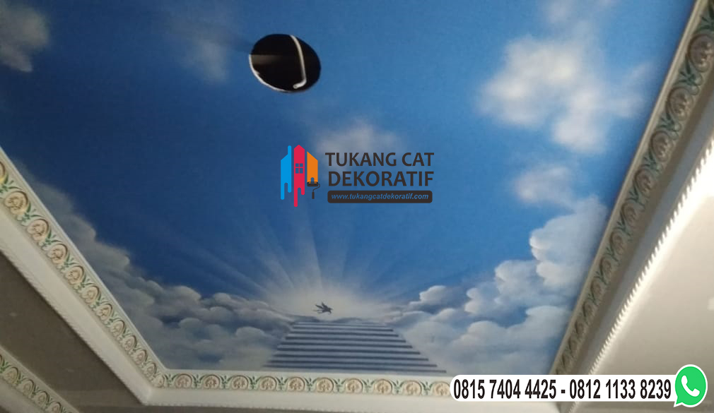 Detail Cat Dinding Motif Awan Nomer 45