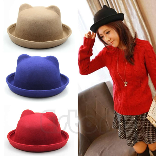 Detail Cat Ear Bowler Hat Nomer 23