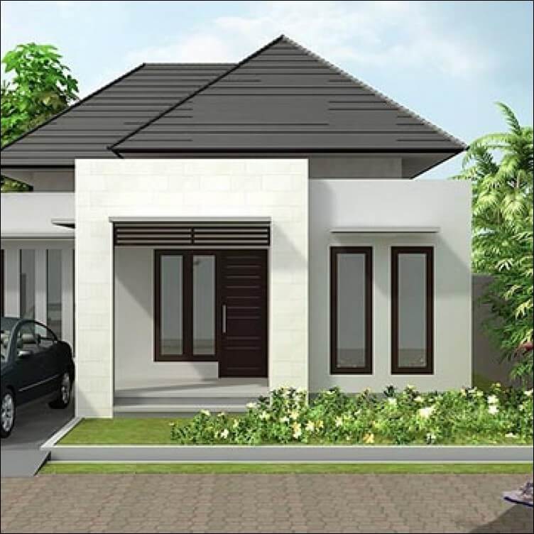 Detail Cat Eksterior Rumah Warna Putih Nomer 14