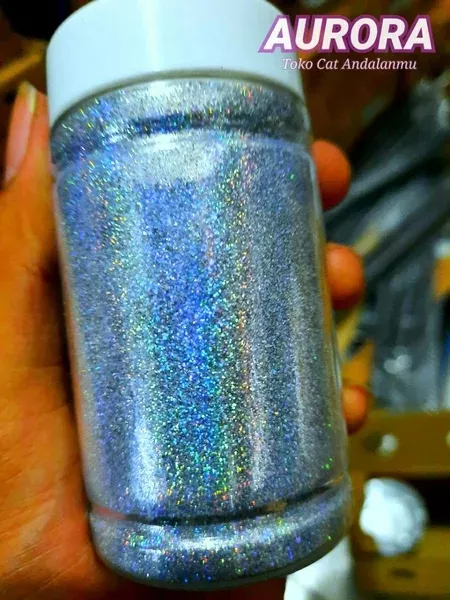 Detail Cat Hitam Glitter Nomer 29