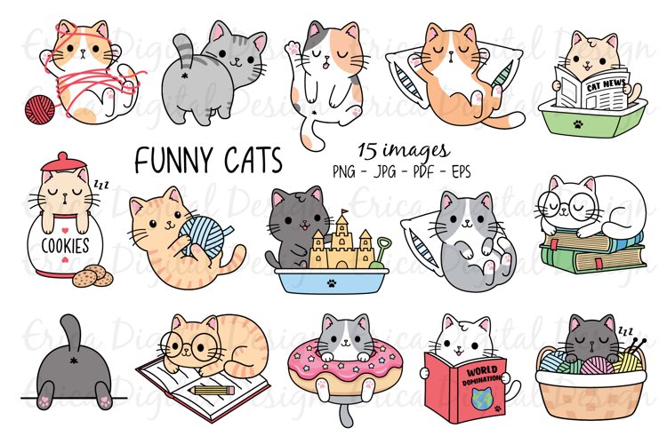 Detail Cat Images Clip Art Nomer 28