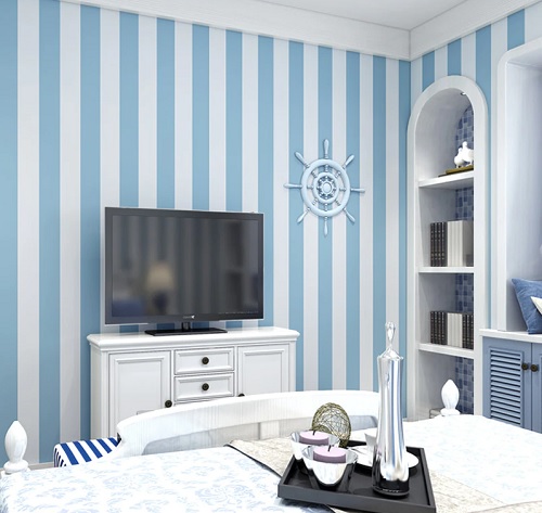 Detail Cat Kamar Motif Garis Nomer 33