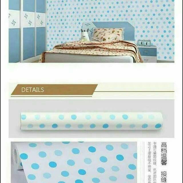 Detail Cat Kamar Polkadot Biru Nomer 31