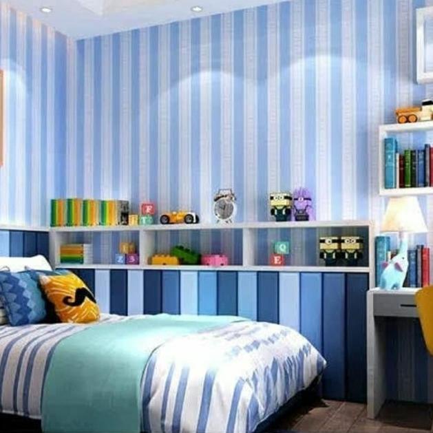 Detail Cat Kamar Polkadot Biru Nomer 46