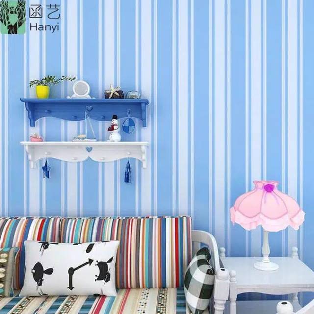 Detail Cat Kamar Polkadot Biru Nomer 47