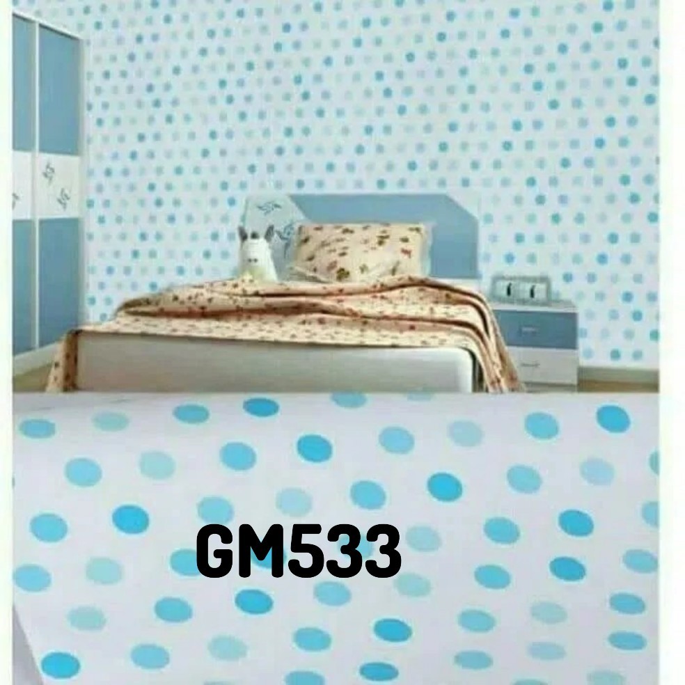 Detail Cat Kamar Polkadot Biru Nomer 10