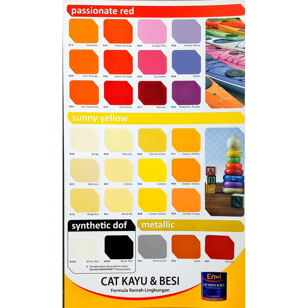 Detail Cat Kayu Warna Silver Nomer 54