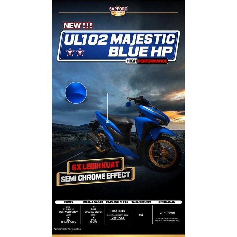 Detail Cat Motor Biru Dongker Nomer 25