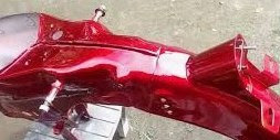 Detail Cat Motor Merah Maroon Nomer 25