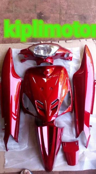 Detail Cat Motor Merah Maroon Nomer 30