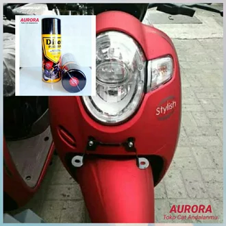 Detail Cat Motor Merah Maroon Nomer 45