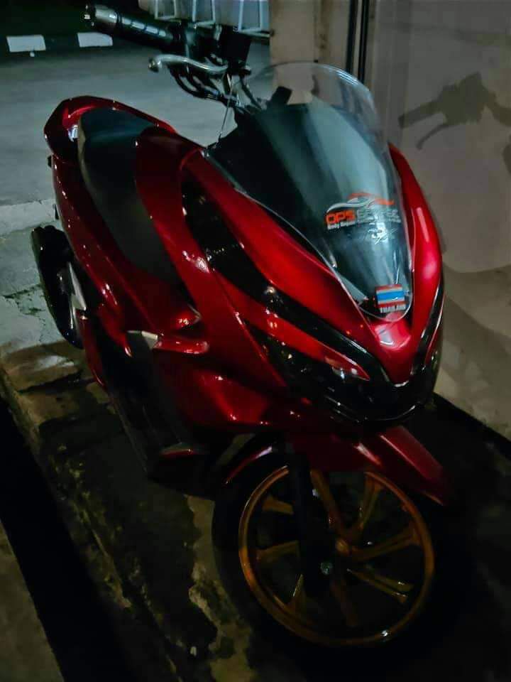 Detail Cat Motor Merah Maroon Nomer 8