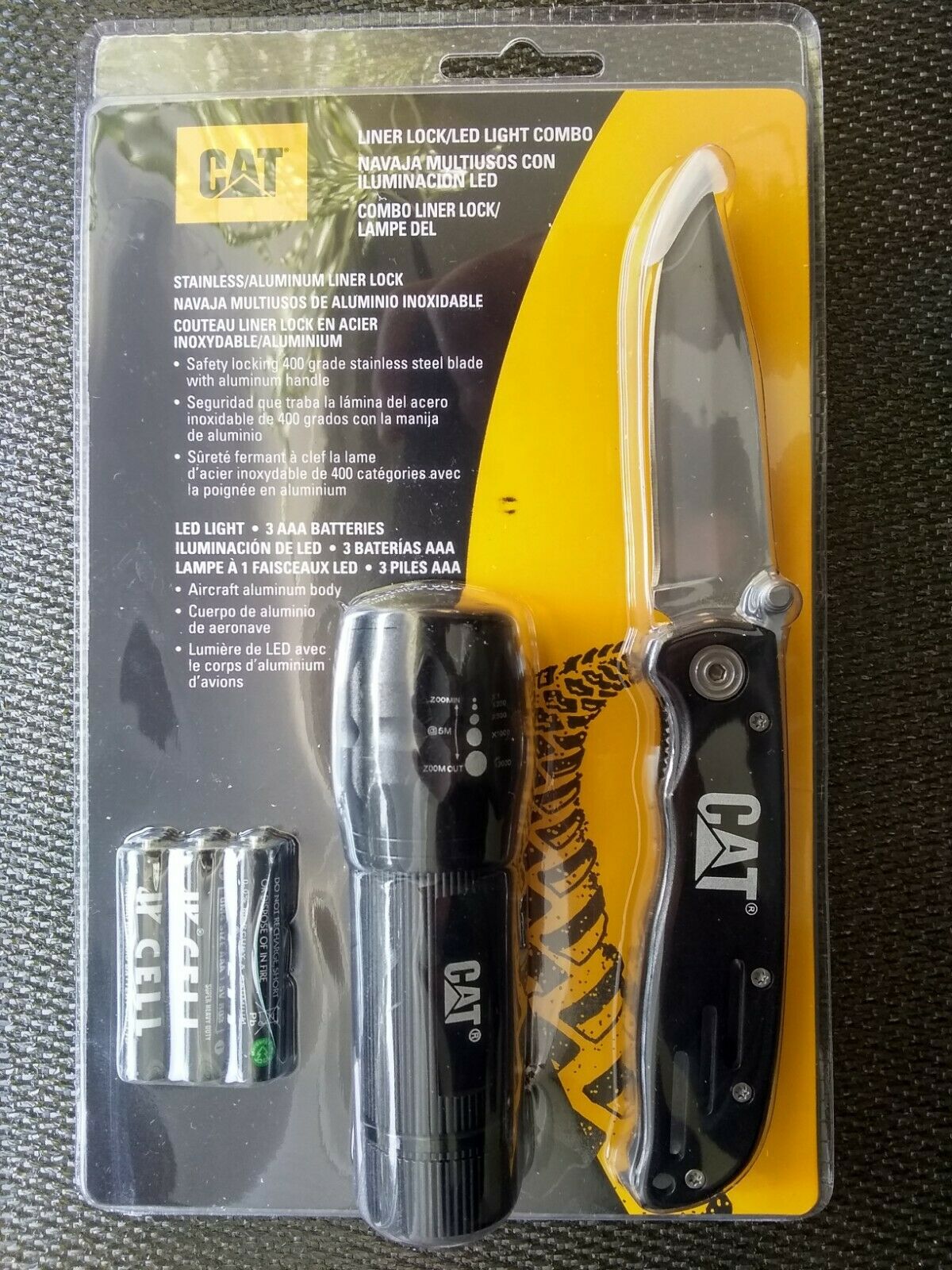 Detail Cat Multi Tool Knife And Flashlight Set Nomer 15