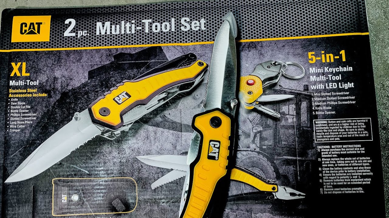 Detail Cat Multi Tool Knife And Flashlight Set Nomer 41