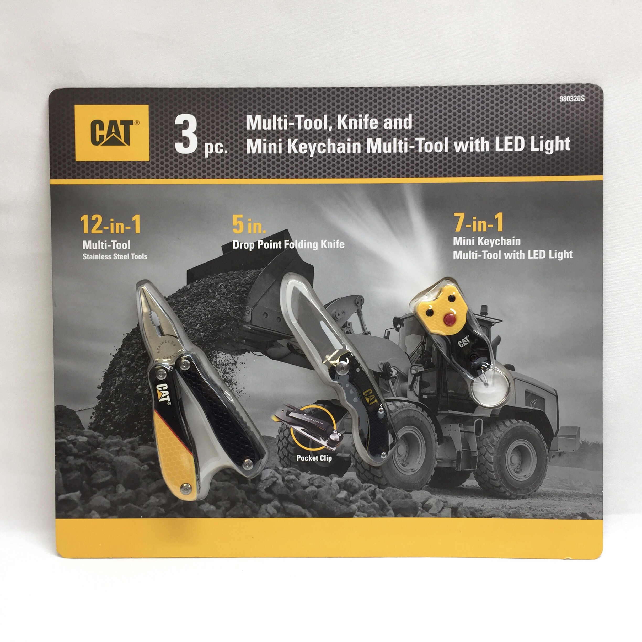 Detail Cat Multi Tool Knife And Flashlight Set Nomer 49