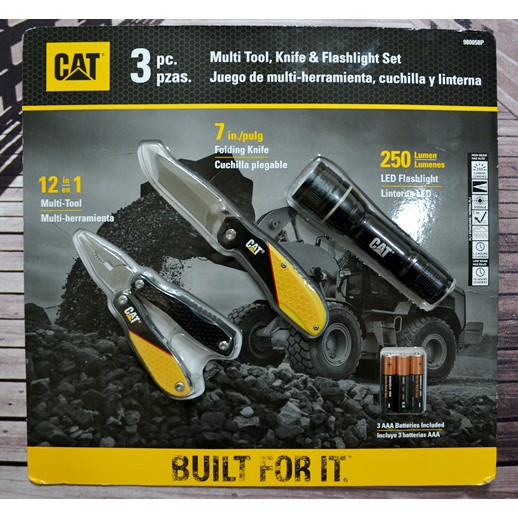 Detail Cat Multi Tool Knife And Flashlight Set Nomer 6