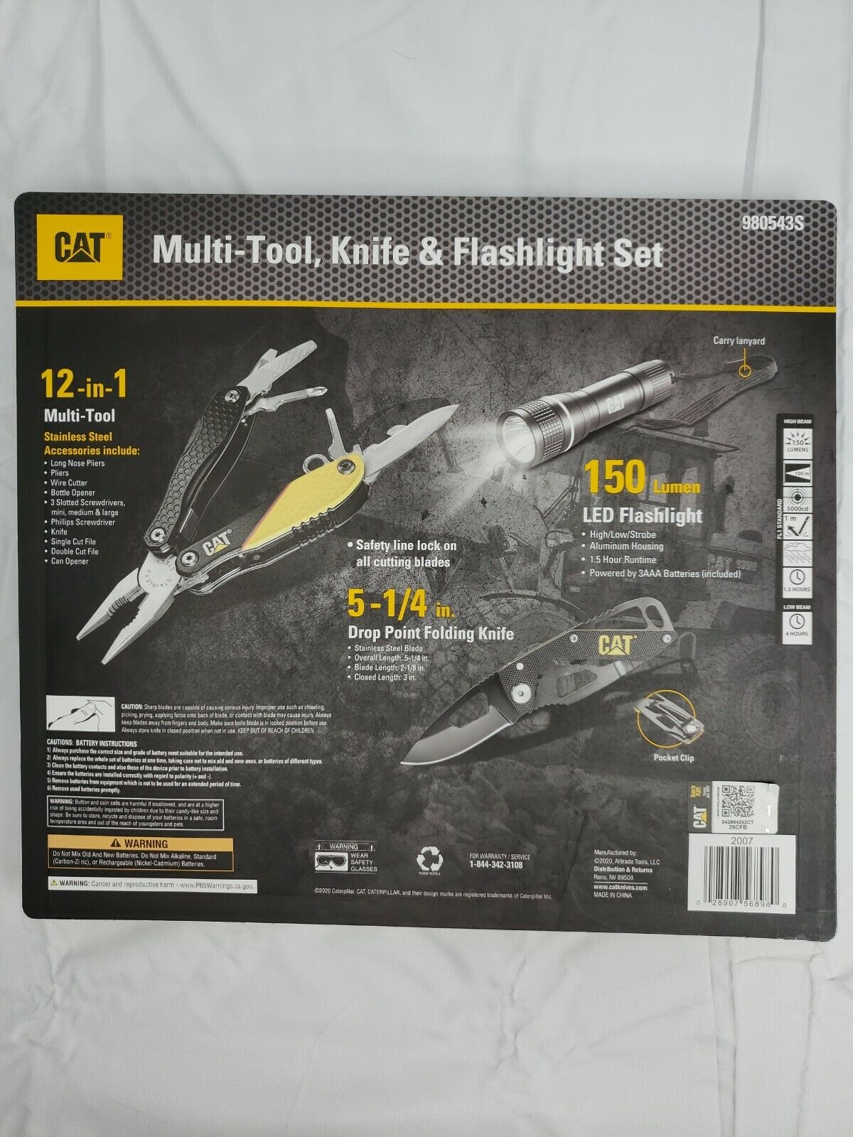 Detail Cat Multi Tool Knife And Flashlight Set Nomer 51